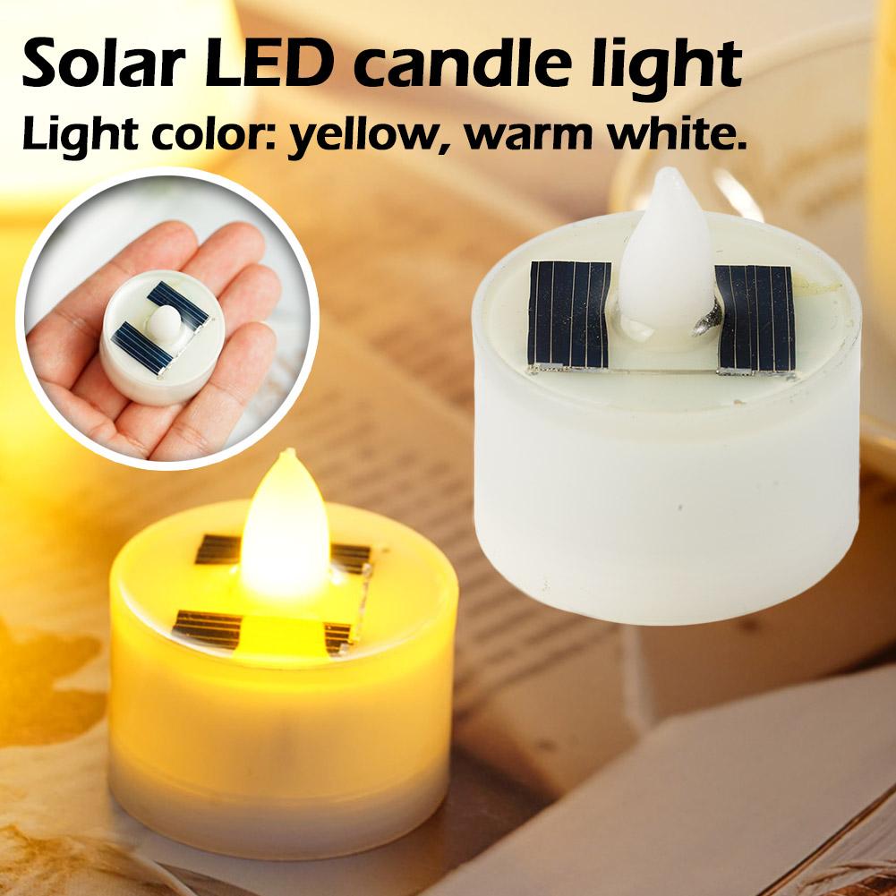 Beeswax Taper Candle - Neue Solarkerzen, flammenlose LED-Teelicht, flimmernde Kerzen,