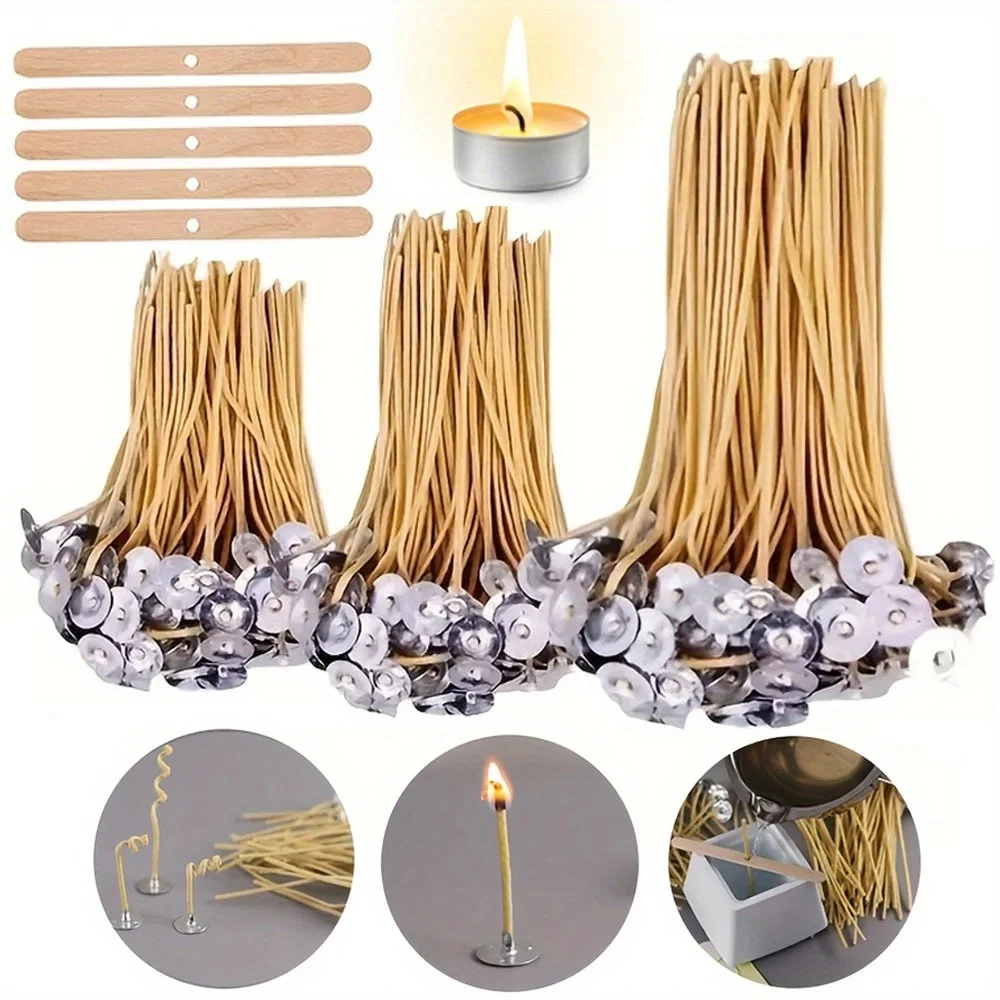 Beeswax Taper Candle - Kerzendochte, 50 Stück, 20,3 cm, Hanfkerzendocht,