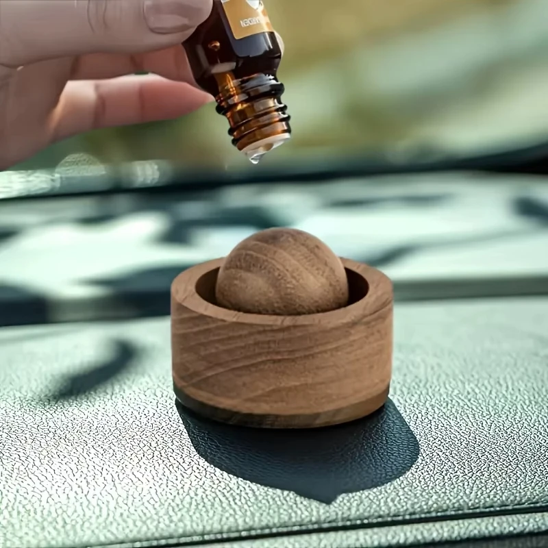 Home Fragrance Natural - Niedlicher Duftdiffusor aus Naturholz – Mini-Auto-Haus-Diffusor
