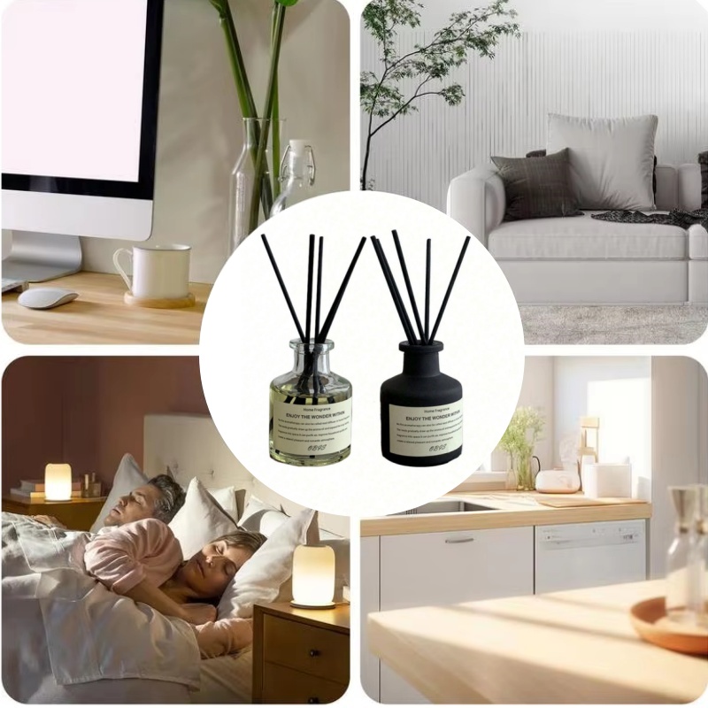 Home Fragrance Reed Diffuser - 50ml Flammenloser Raumduft Freesia-Jasmin Duftöl mit