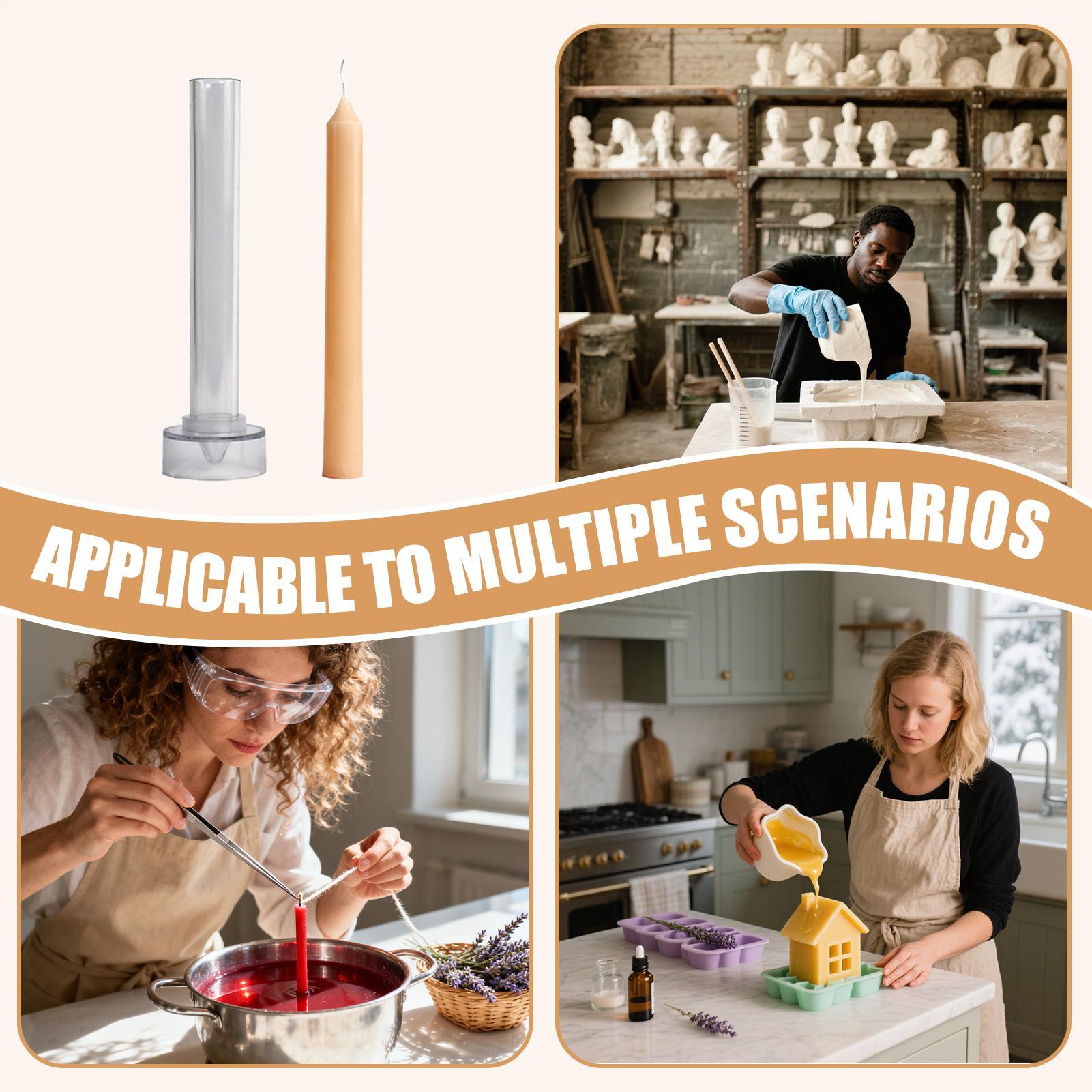 Beeswax Taper Candle - Kerzenform, konisches Bienenwachs, Kerzenherstellungsform, Bastelbedarf, leicht