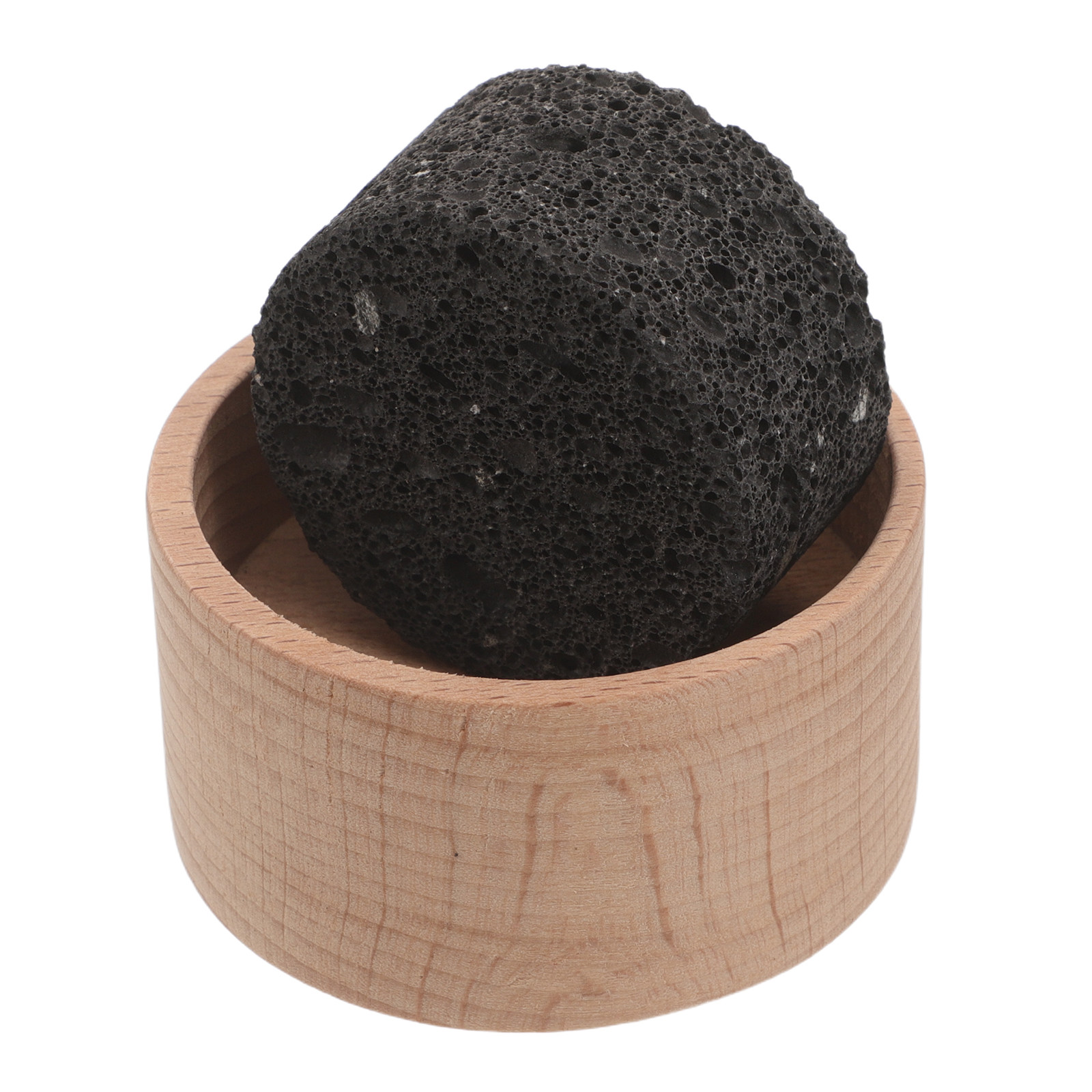 Home Fragrance Leather Diffuser - Lavastein-Passivdiffusor mit handgefertigtem Holzsockel, Diffusor für