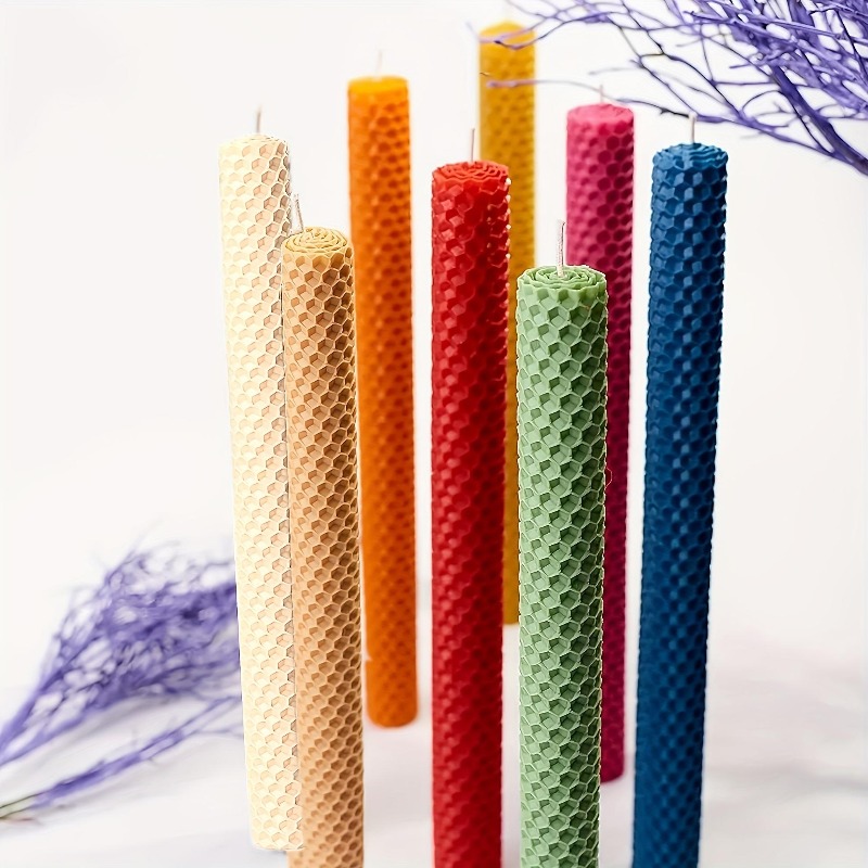Beeswax Taper Candle - 18/27 Bienenwachs-Finkerzeln, hohe Votivkerzen für Zuhause,