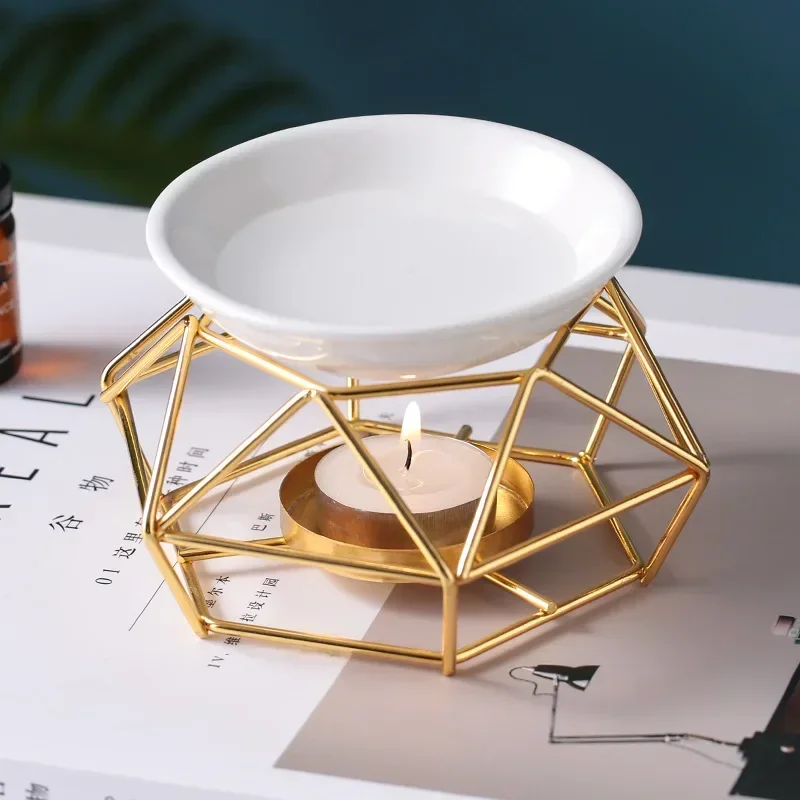Ceramic Oil Burner - 1 Stück romantischer Teelichthalter aus Keramik