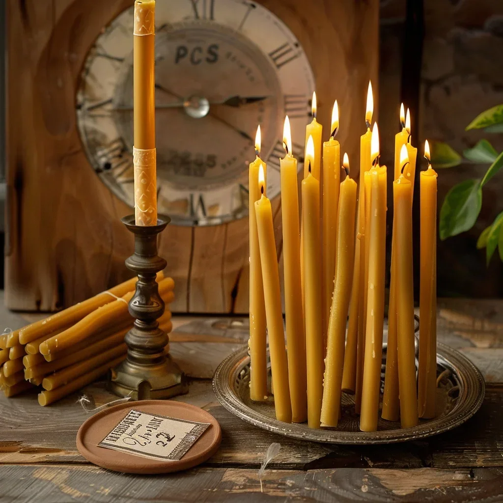 25 Stück/1 Packung Chanukka-Ke – Beeswax Taper Candle Bewertung und Preis