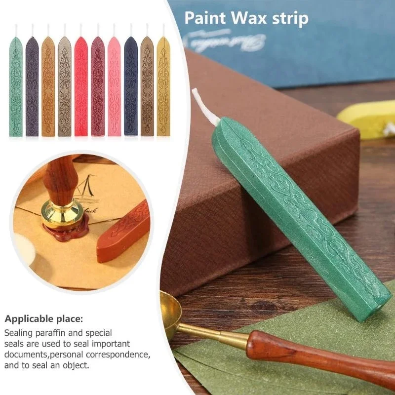 10Pcs Siegellack Sticks Bunte  – Beeswax Taper Candle Bewertung und Preis